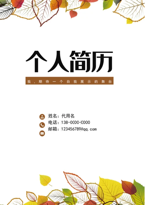 大气全套个人简历模板word全套简历介绍