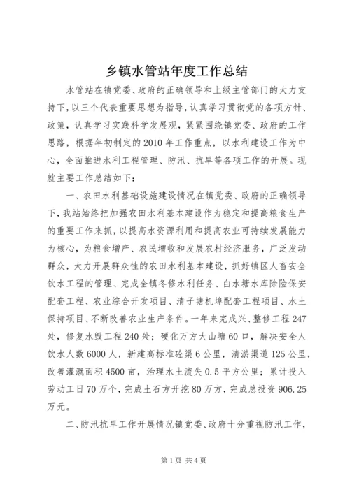 乡镇水管站年度工作总结.docx