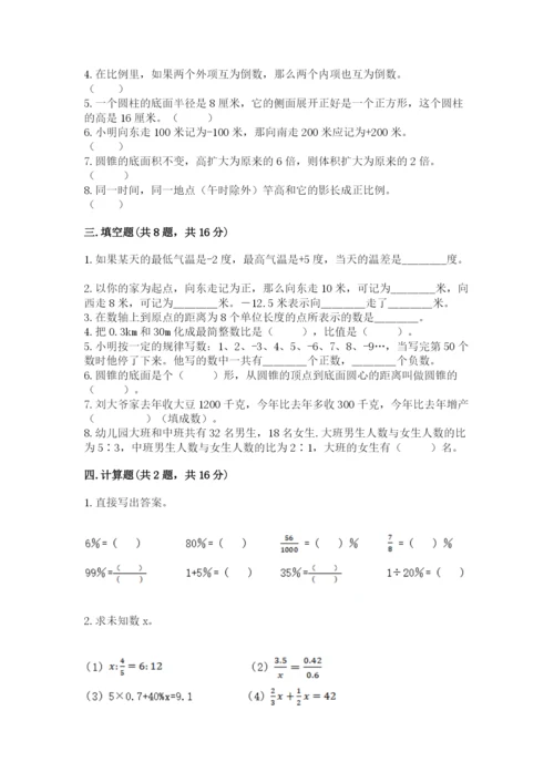 小升初六年级期末试卷（巩固）word版.docx