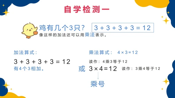 人教版数学二年级上册第四单元表内乘法一PPT模板