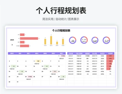 个人行程规划表（工作计划表）