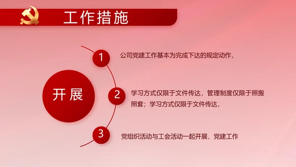 红色大气党建党支部年终工作总结PPT