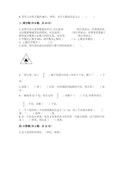 2022人教版六年级上册数学期末卷（b卷）.docx
