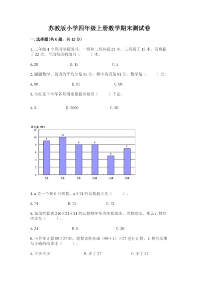 苏教版小学四年级上册数学期末测试卷附参考答案【培优b卷】.docx