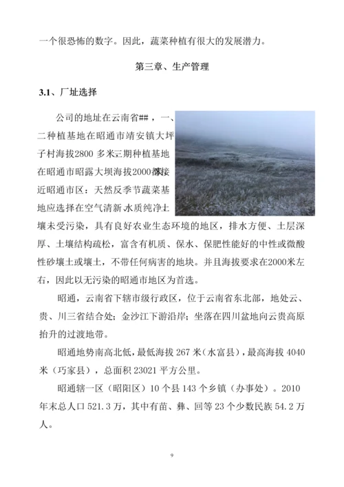 天淮农民种植专业合作社商务计划书.docx