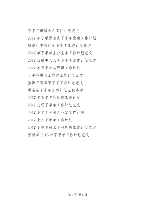 旅游局20XX年下半年工作计划.docx