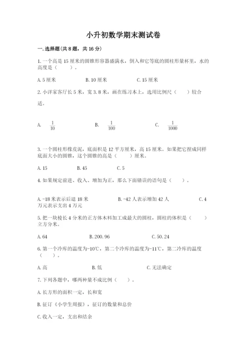 小升初数学期末测试卷【a卷】.docx