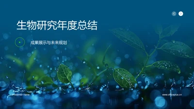 生物研究年度总结PPT模板