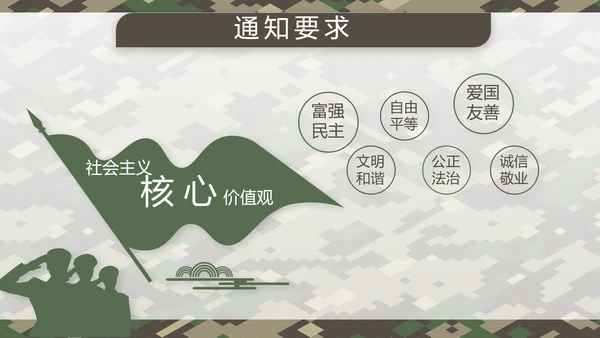 迷彩风部队连长述职报告PPT动态模板