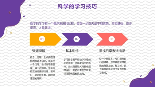 卡通简约线条画初中数学开学第一课PPT模板
