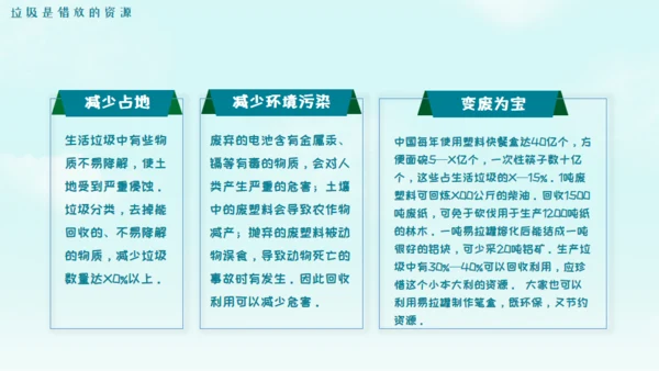 垃圾不落地城市更美丽通用PPT模板