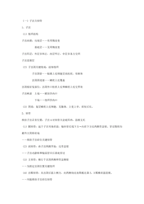 2021年中西医结合医师考试各科重点总结妇产科学必背