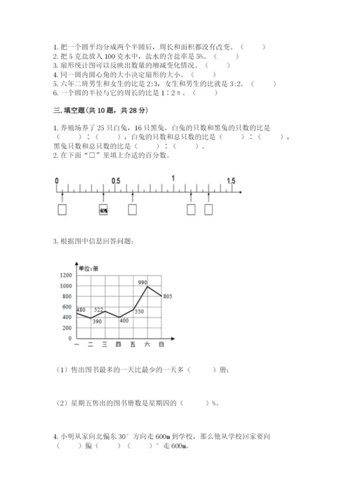 2022六年级上册数学期末考试试卷及完整答案【必刷】.docx