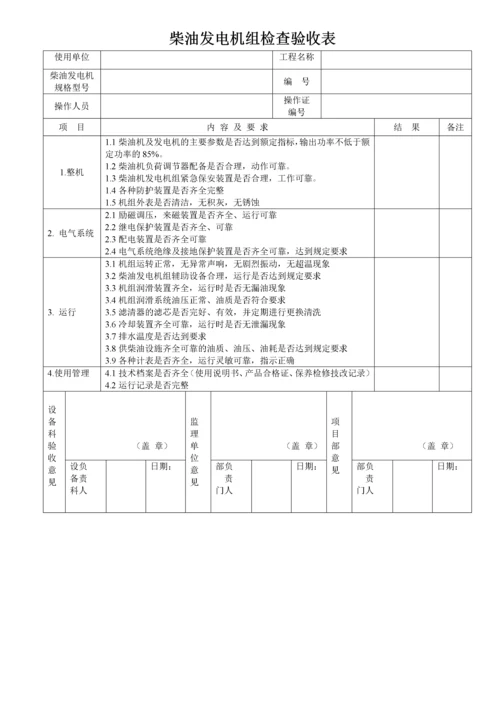 各类机械设备检查验收表_2.docx