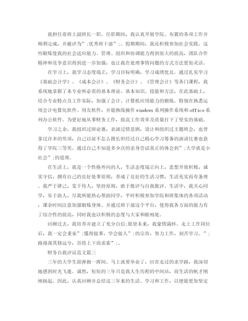 精编之财务自我评议范文.docx