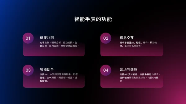 蓝紫渐变科技风人工智能穿戴设备介绍PPT模板​