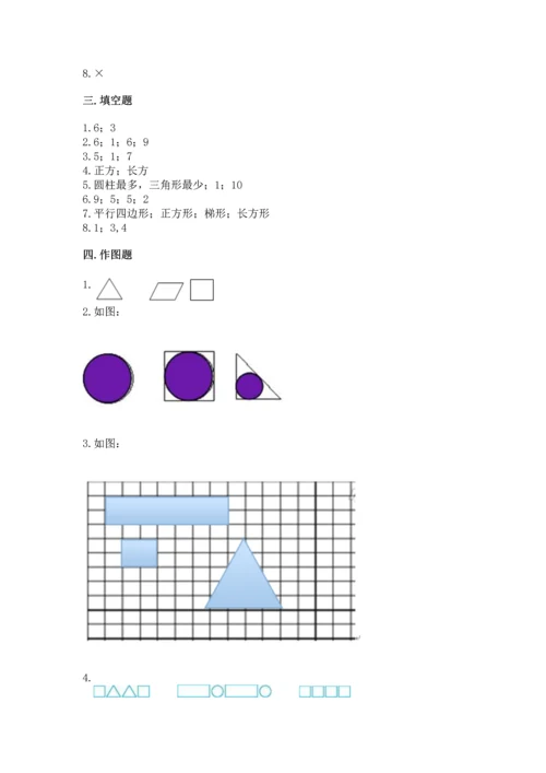 冀教版二年级下册数学第五单元 四边形的认识 测试卷附参考答案（黄金题型）.docx