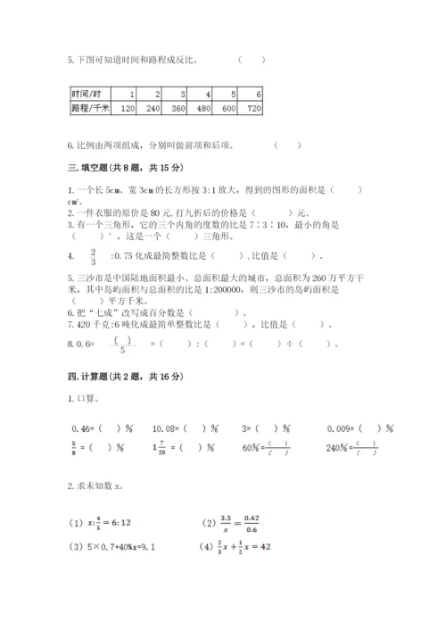 廊坊市文安县六年级下册数学期末测试卷标准卷.docx