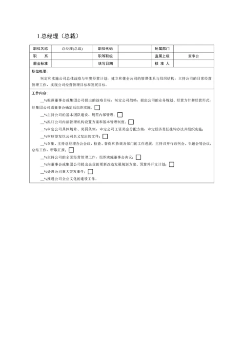 XX职位说明书与绩效考核范本全套体系.docx