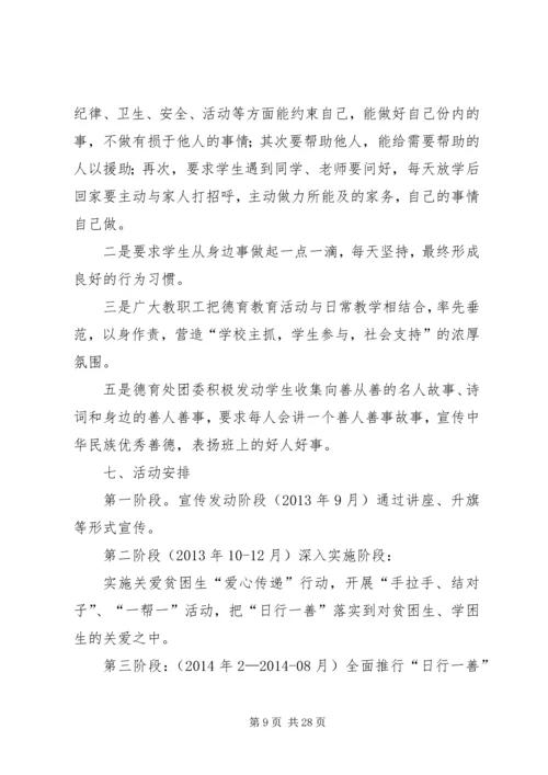 金桥中学日行一善活动方案专题.docx