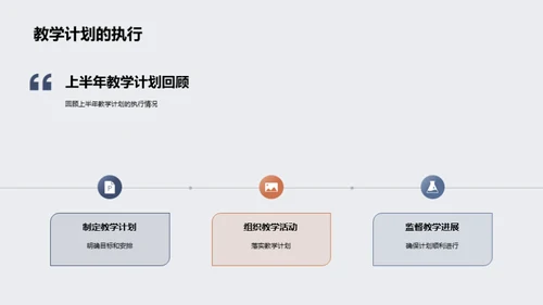 教学进展与未来规划