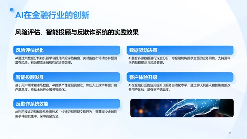 蓝色3D风AI人工智能趋势汇报PPT模板