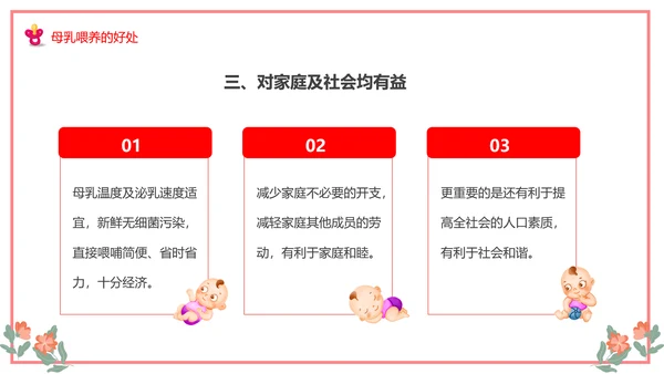 世界母乳喂养周关爱新生婴儿宝妈带娃PPT模板
