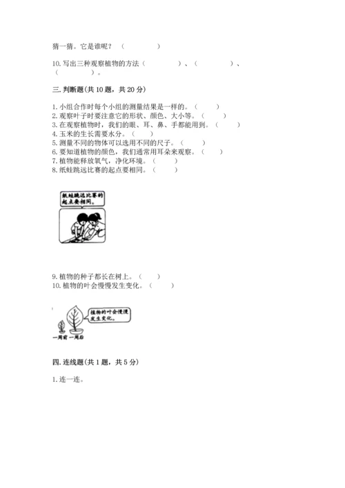 教科版一年级上册科学期末测试卷附参考答案（预热题）.docx