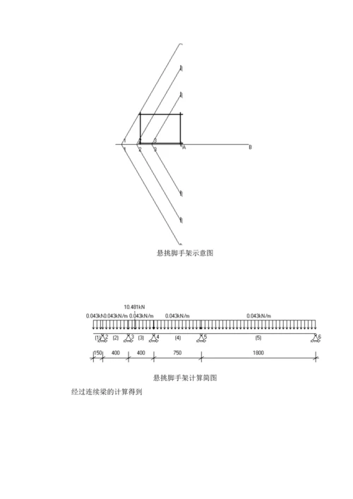 扣件式悬挑脚手架课程设计.docx