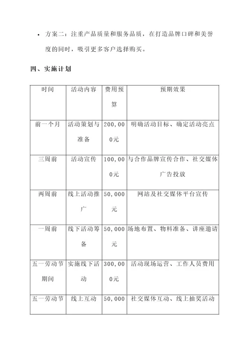 地产五一营销策略方案