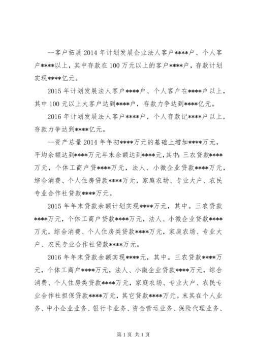 农业银行支行三年发展规划 (6).docx