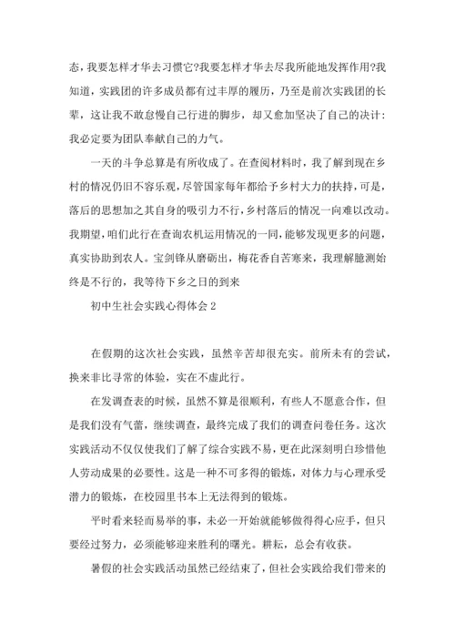 初中生社会实践心得体会合集15篇.docx