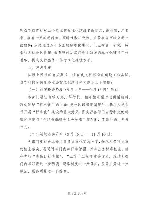 银行标准化管理实施方案 (9).docx