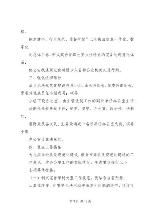 全面推进公安局执法规范化建设的工作意见.docx