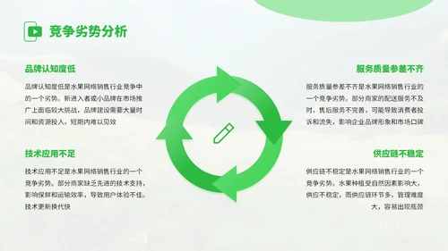 绿色扁平风水果销售行业发展分析PPT