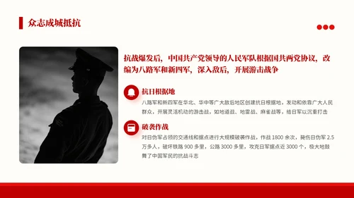红色党政风格铭记历史砥砺前行PPT模板