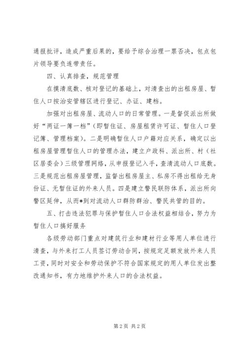 流动人口及出租房屋管理计划.docx