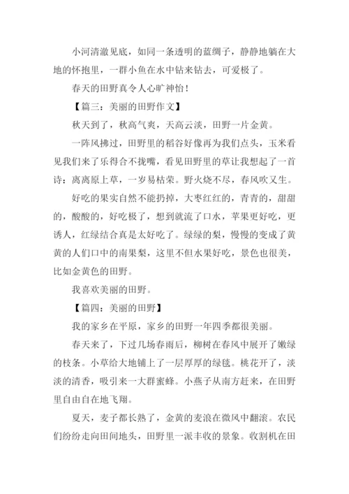 美丽的田野作文200字.docx