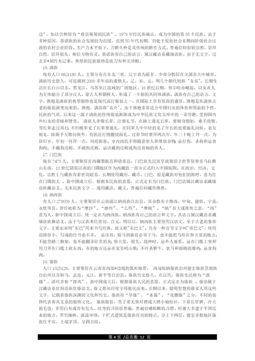 中国56个民族风俗习惯大全.docx