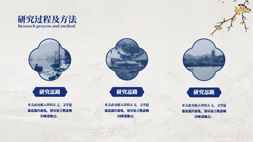 工笔花鸟画中国风毕业论文答辩通用PPT模板