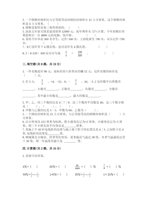 小升初六年级期末测试卷（能力提升）word版.docx