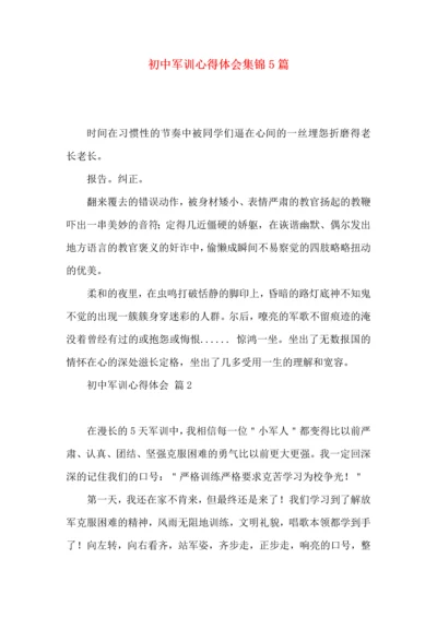 初中军训心得体会集锦5篇（三）.docx