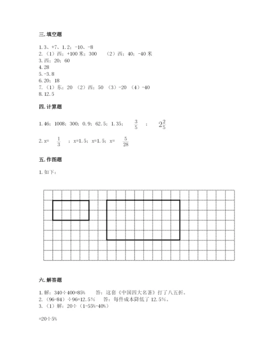 沪教版小学数学六年级下册期末检测试题附参考答案【b卷】.docx