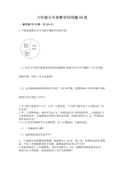 六年级小升初数学应用题50道及完整答案（网校专用）.docx