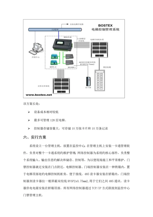 Bostex联网一卡通基础管理系统专题方案门禁梯控.docx