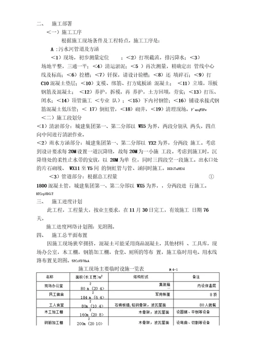 咸阳路污水处理厂工程厂外管道工程施工方案设计方案