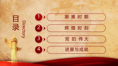 红色革命党的光辉历程党史学习教育动态PPT