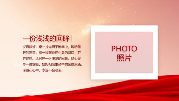 红色党支部党员大会年终工作总结PPT