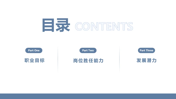 蓝色商务风临床医学专业大学生求职个人能力综合展示职业生涯规划通用PPT