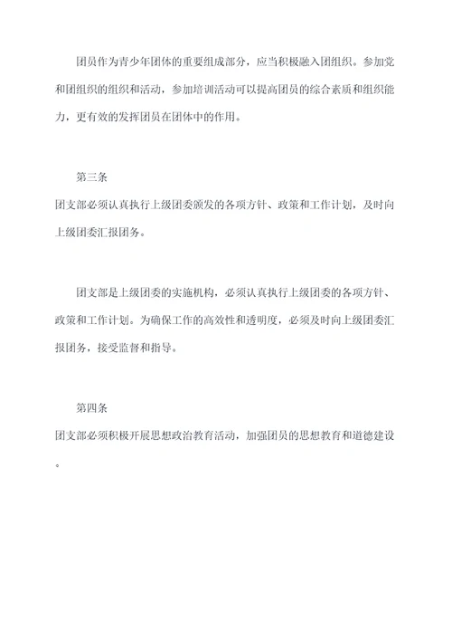 团支部的条例